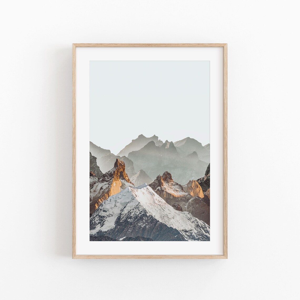 Mountain Wall Art, Modern Minimalist Poster