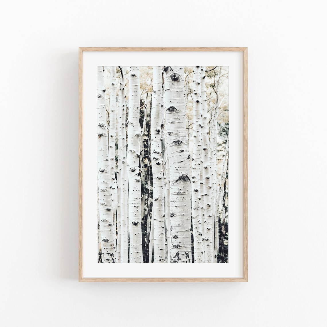 Birch Print, Modern Minimalist Nature Poster - Image 2