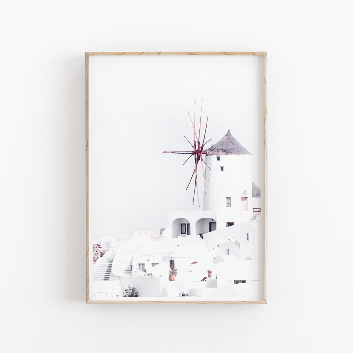 Oia Greece Cityscape Art Print, Travel Poster - Image 2