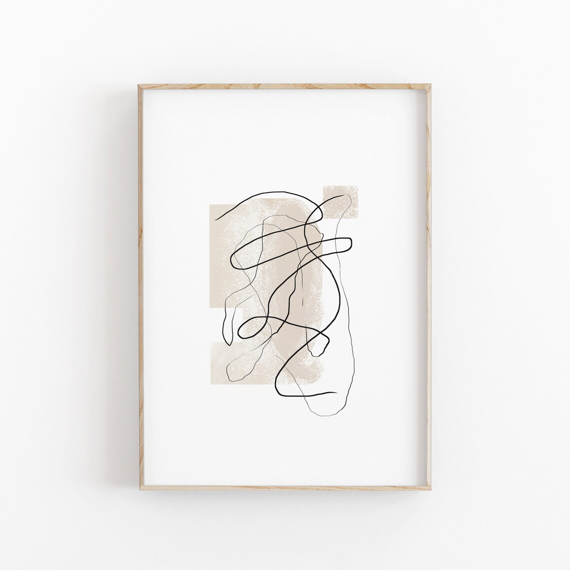 Abstract Print, Modern Neutral Beige Art Print