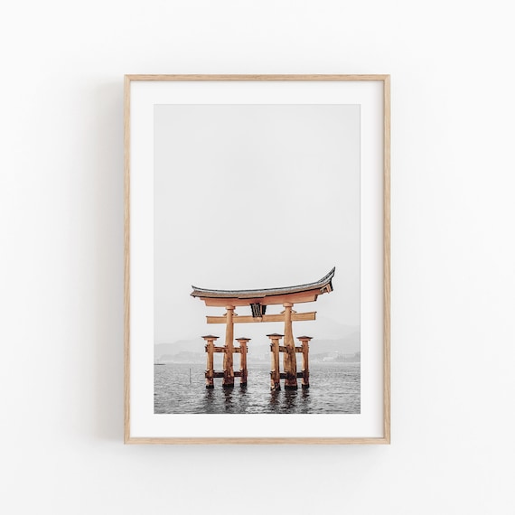Itsukushima Shrine Japan, Modern Minimalist Poster