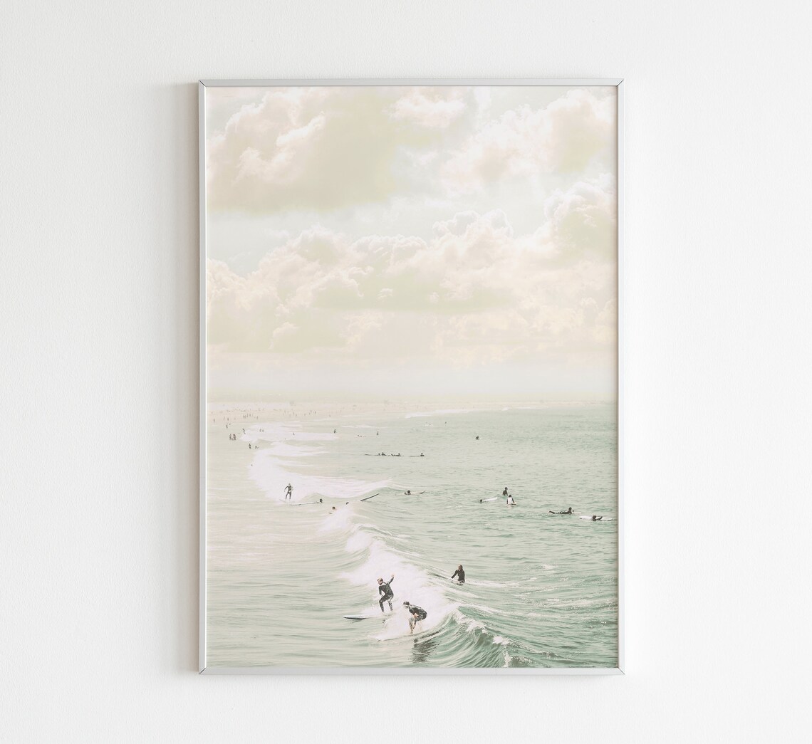 Surfing Ocean Beach Coastal Boho Art Print - Image 2