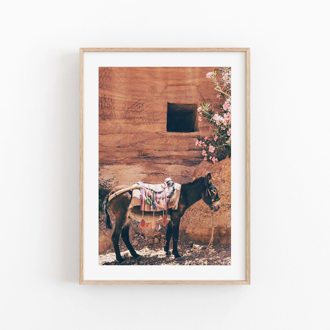 Donkey Bohemian Desert Animal Art Print, Safari Decor