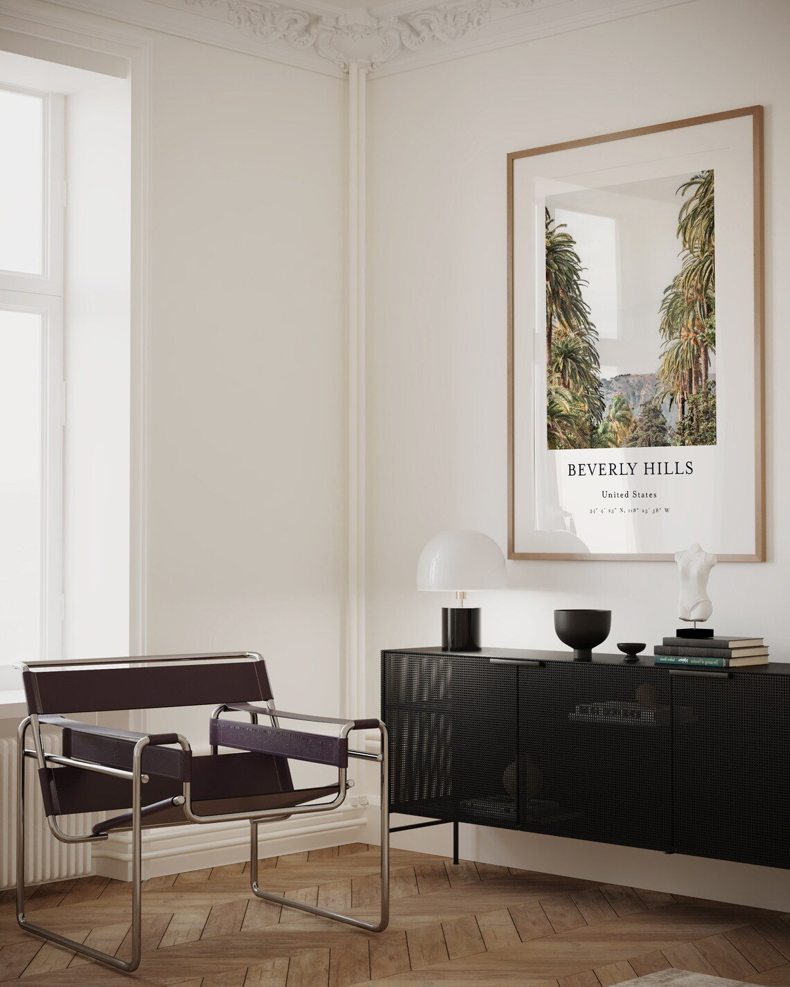 California Travel Poster, Beverly Hills Place Print - Image 3