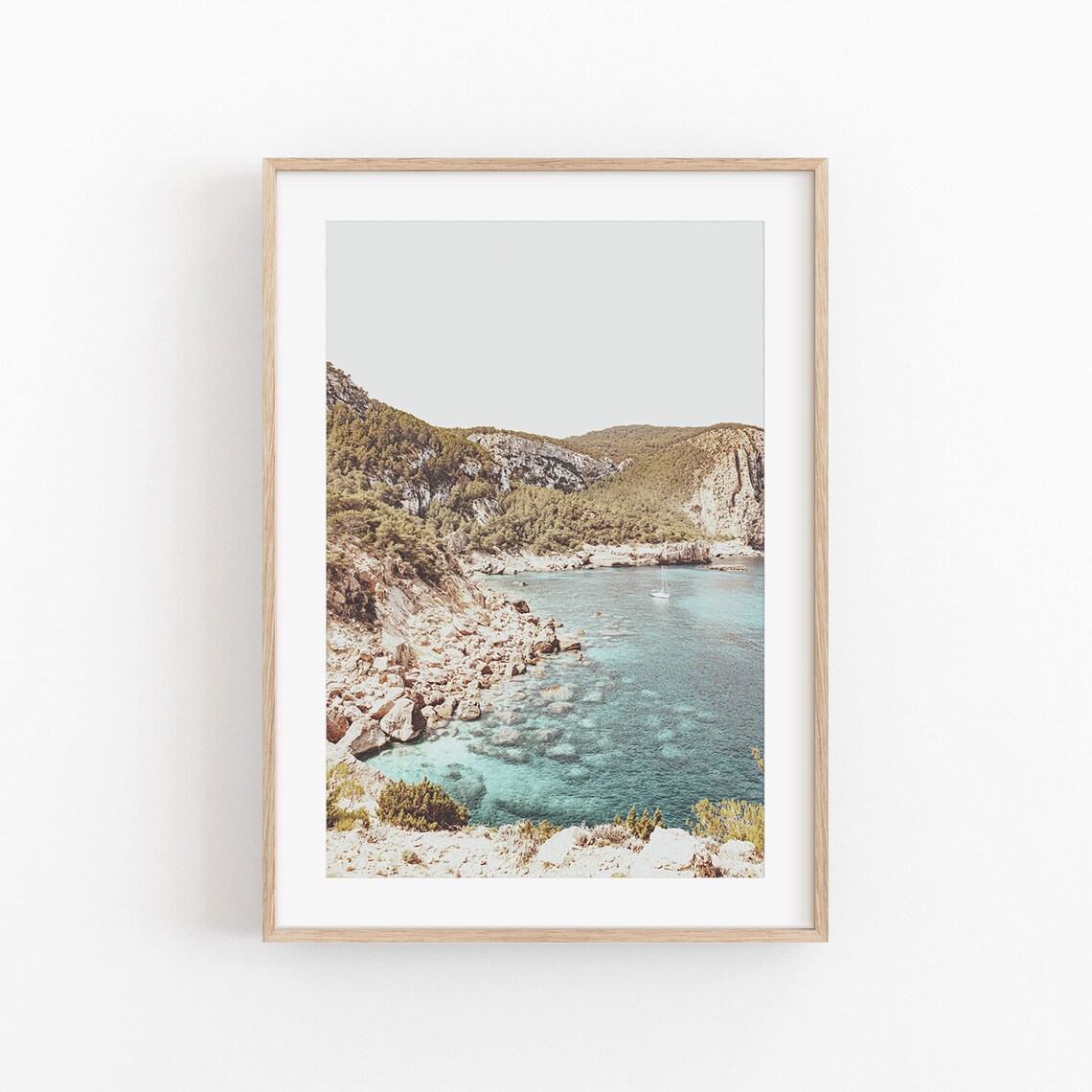 Ibiza Spain Travel Poster, Beach Photography Print