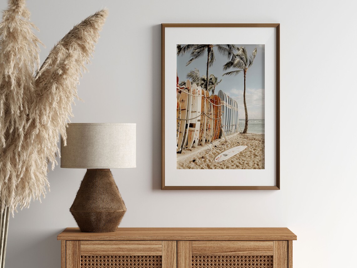 Surf Print Hawaii Maui Travel Poster, Maui Wall Decor - Image 2