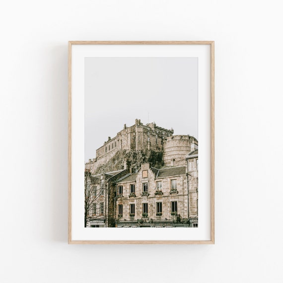 Edinburgh City View, Travel Poster Art Print