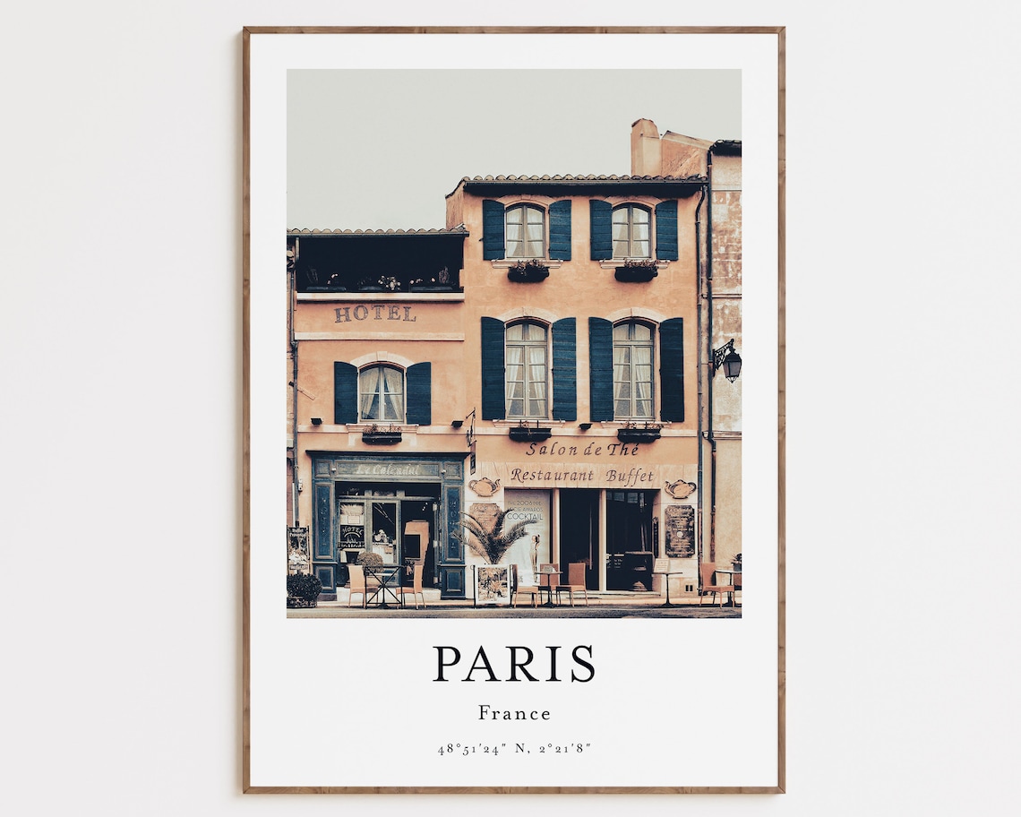 Paris City Print, Travel Poster for France