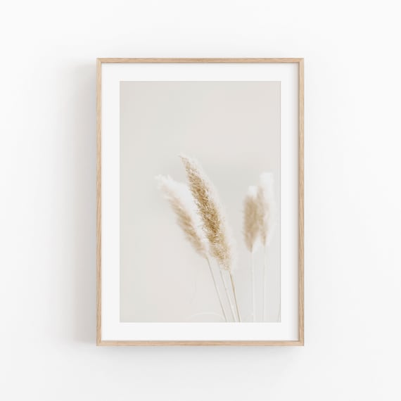 Pampas Grass Print, Farmhouse Rustic Wall Art