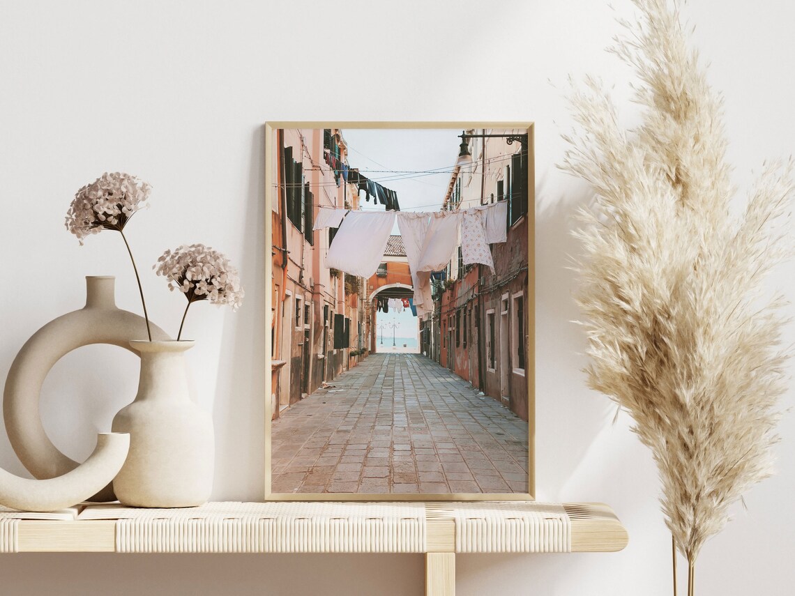 Venice Canal Travel Poster, Italy Living Room Decor - Image 3