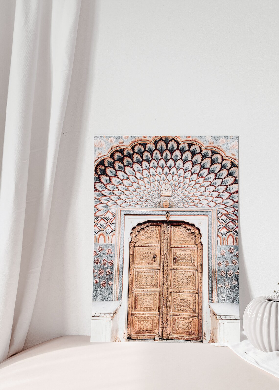 India Door Art Print, Boho Minimalist Architecture - Image 2