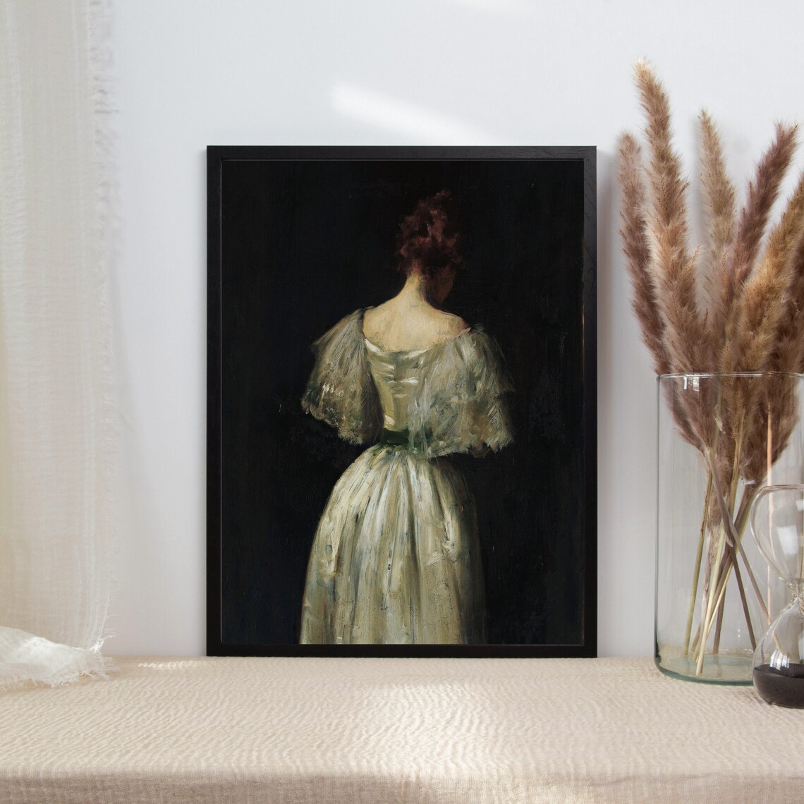 Victorian Woman Portrait, Vintage Dark Academia Art Print - Image 2