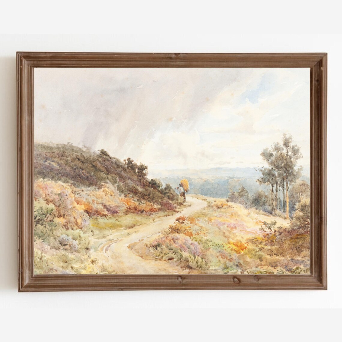 Summer Landscape, Vintage Farmhouse Country Art Print