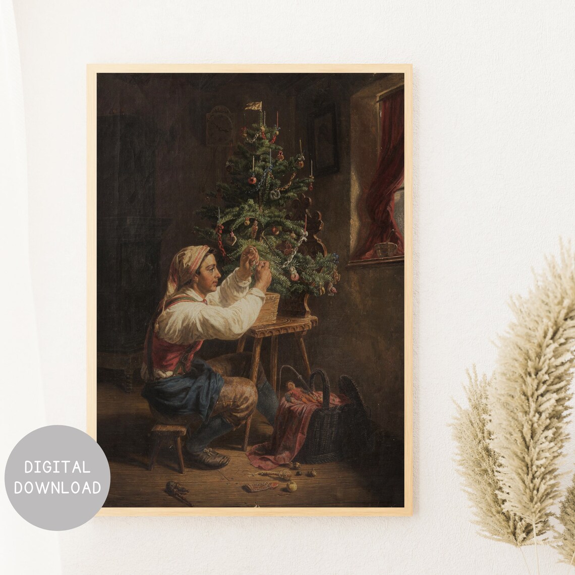 Christmas Tree Vintage Holiday Wall Art Print - Image 2