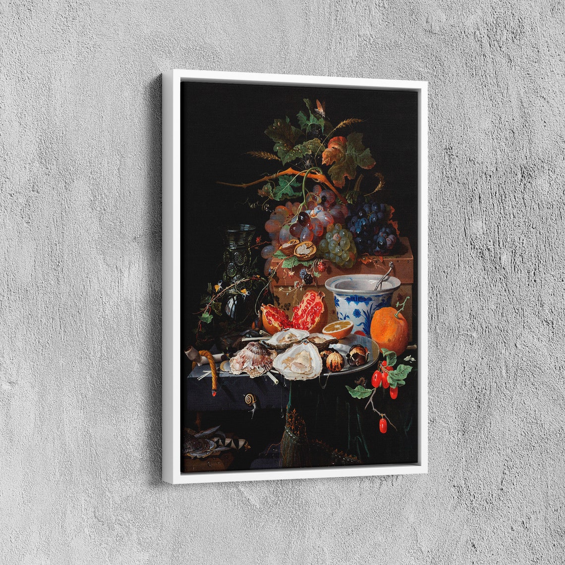 Abraham Mignon Fruit Oysters Porcelain Bowl Dutch Still Life Poster - Image 6