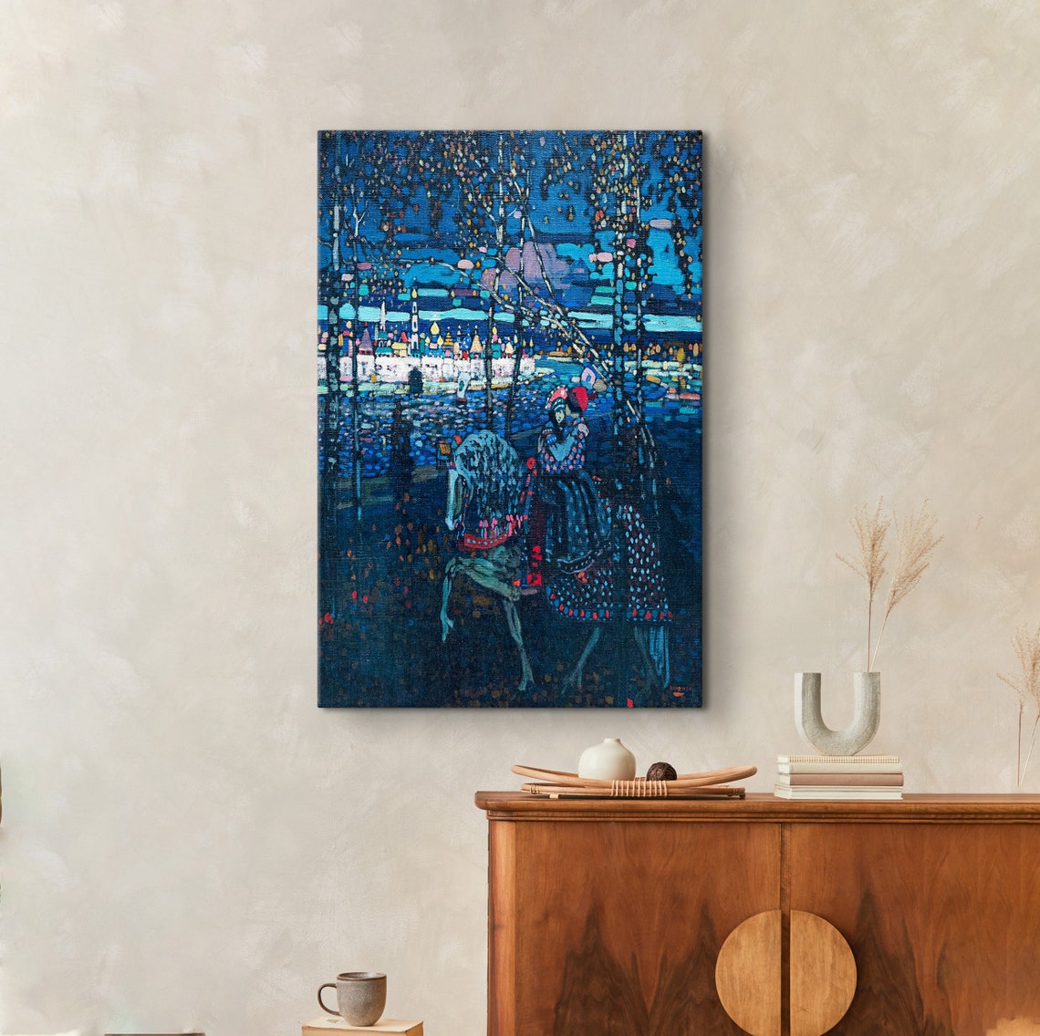 Wassily Kandinsky Couple Riding Horseback Blue Night City Poster - Image 4