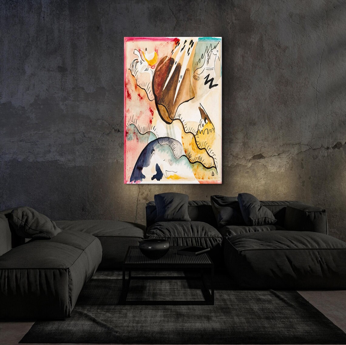 Wassily Kandinsky Horse Sketch Abstract Watercolor Art Poster - Image 5