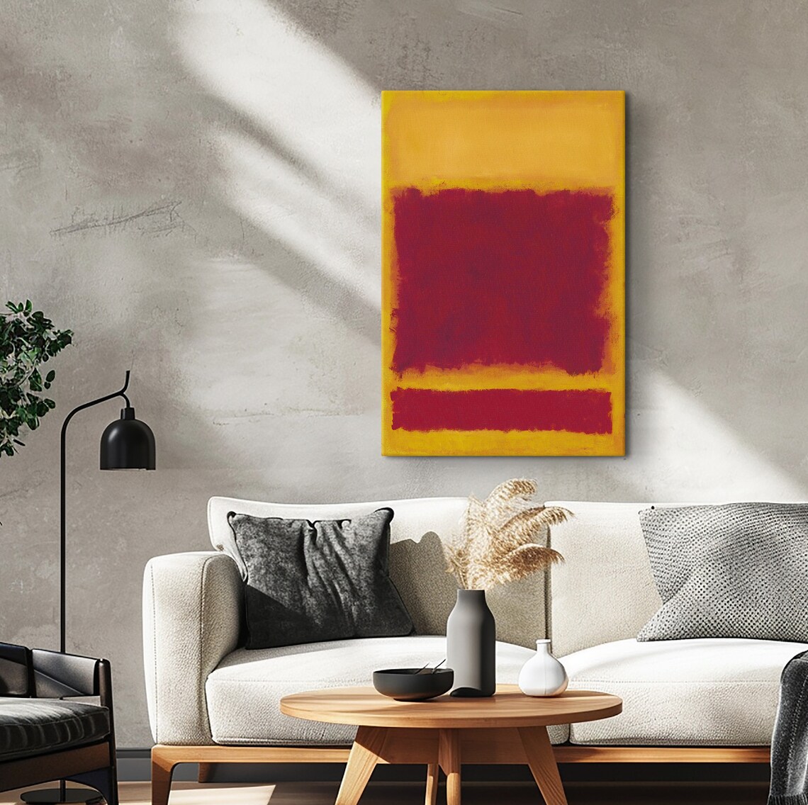 Mark Rothko Orange Over Red On Golden Yellow Color Field Poster - Image 4