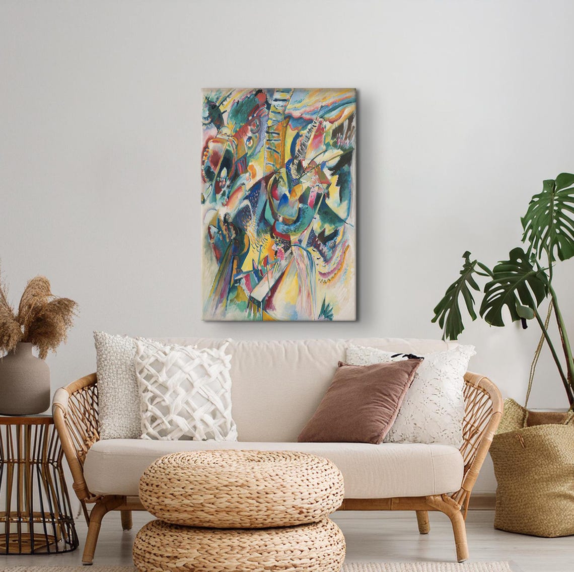 Wassily Kandinsky Poster Wassily Kandinsky Wall Art Modern Wall Art Colorful Home Decor Gift Idea Wall Art Colorful Tempered Glass - Image 2