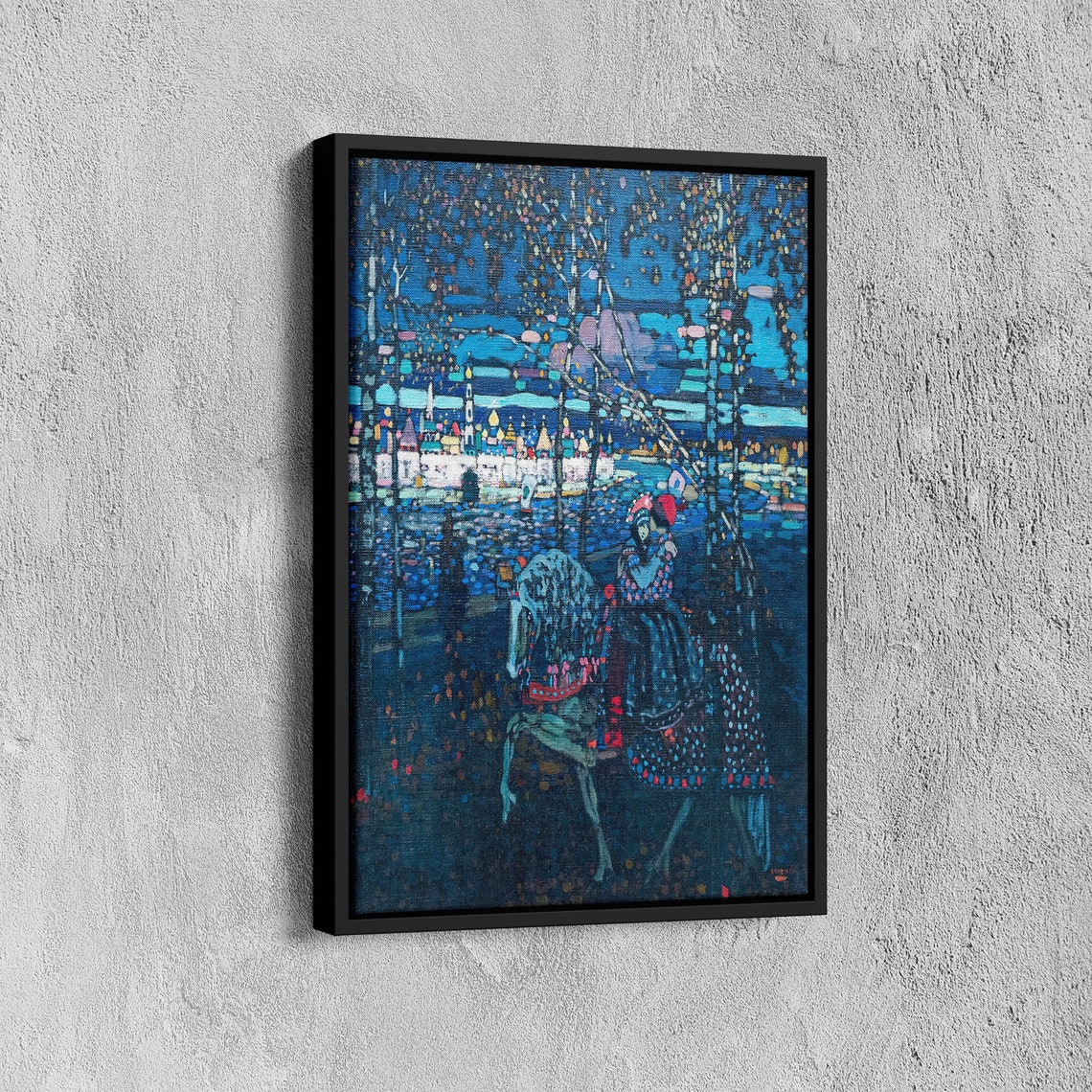 Wassily Kandinsky Couple Riding Horseback Blue Night City Poster - Image 7
