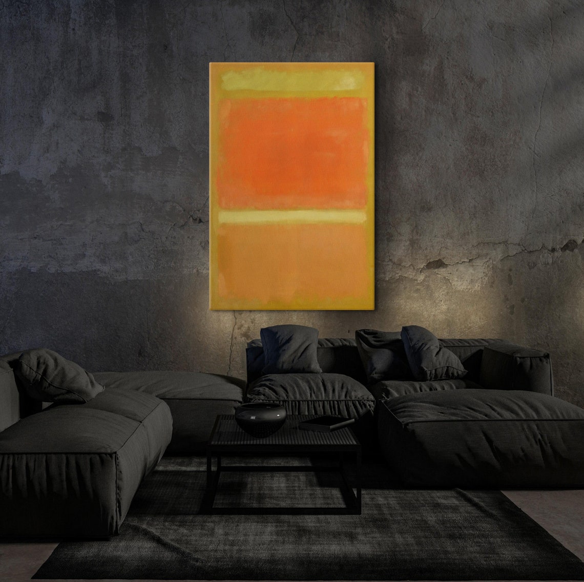Mark Rothko Yellow Framed Mark Rothko Paintings Exhibition Poster Expressionism Art Rothko Reproduction Art Rothko Glass Art - Image 3