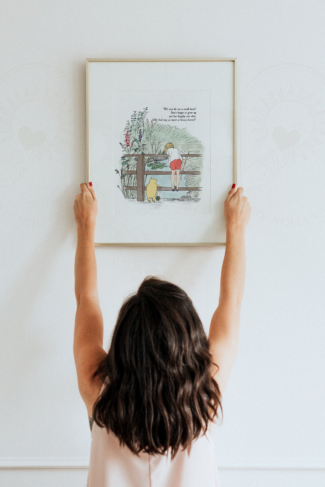 Winnie The Pooh Nursery Affirmation Art Print - Image 2