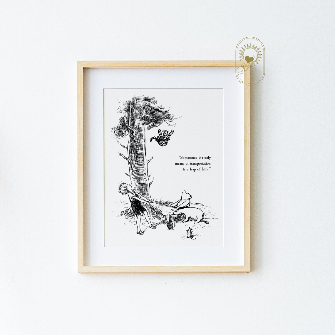 Winnie the Pooh Leap of Faith Tigger Quote Nursery Wall Print