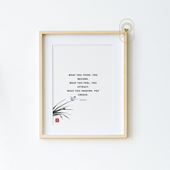 Buddha Quote Print, Spiritual Zen Quote Art Print