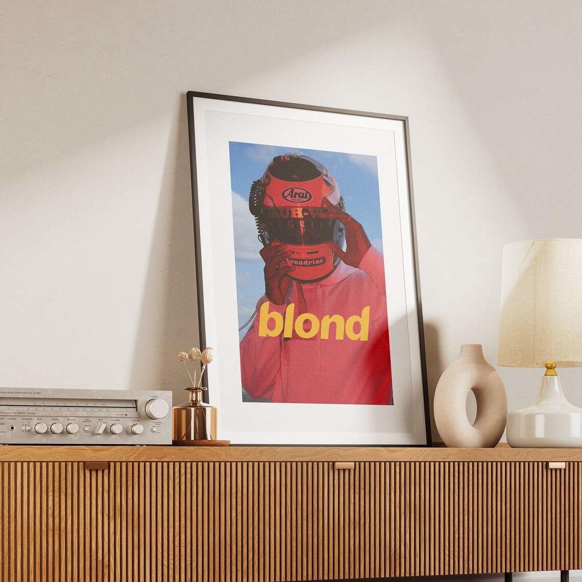 Frank Ocean Racer Helmet Custom Art Print