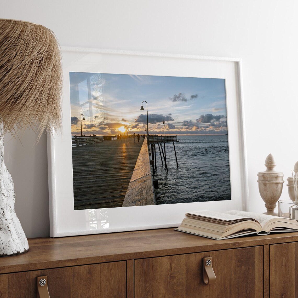 Ocean Pier Beach Photography Print, California Coast - Image 3