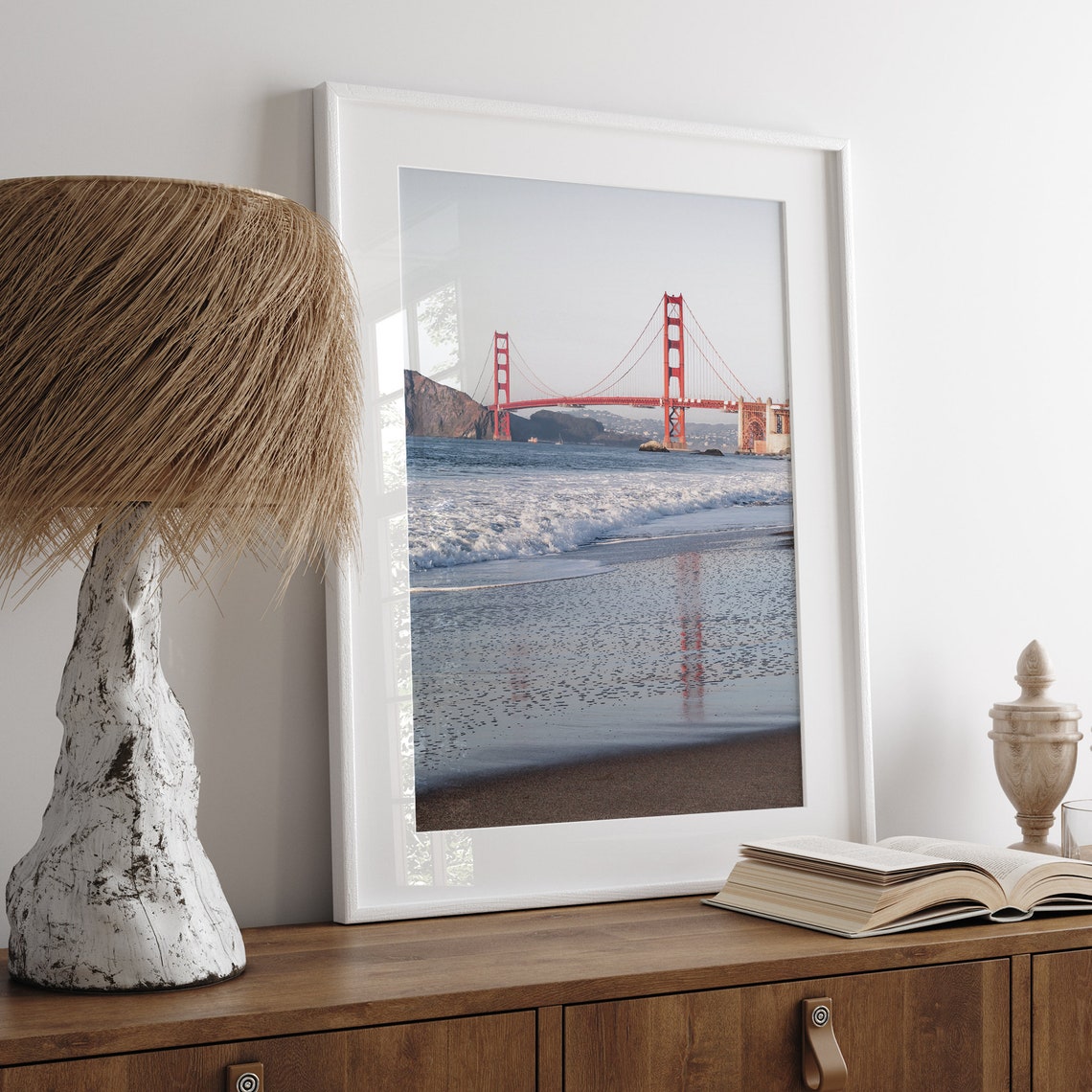 Golden Gate Bridge Baker Beach Surf San Francisco Bay Travel Poster - Image 5