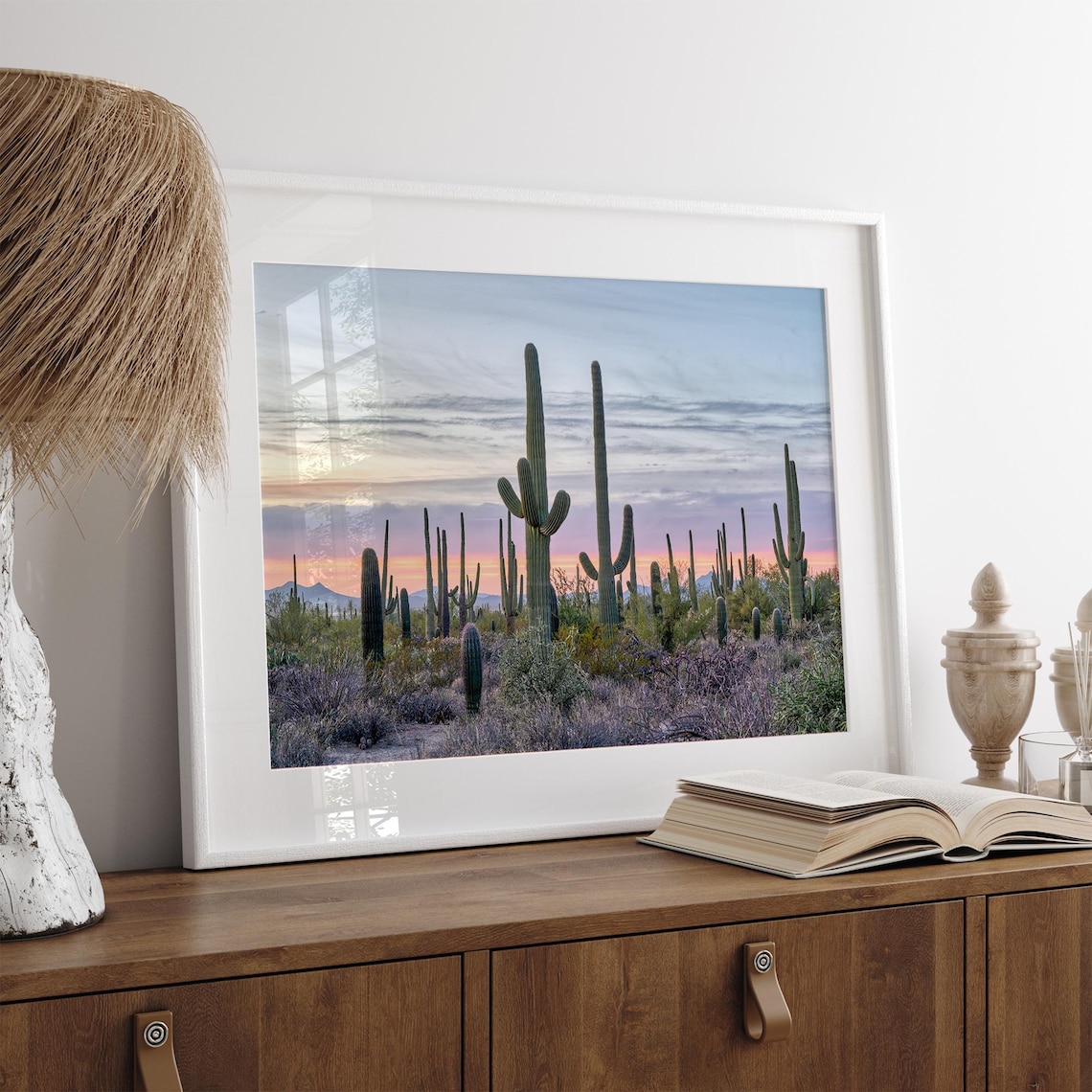 Saguaro Sunset Southwest Desert Cactus Art Print - Image 3