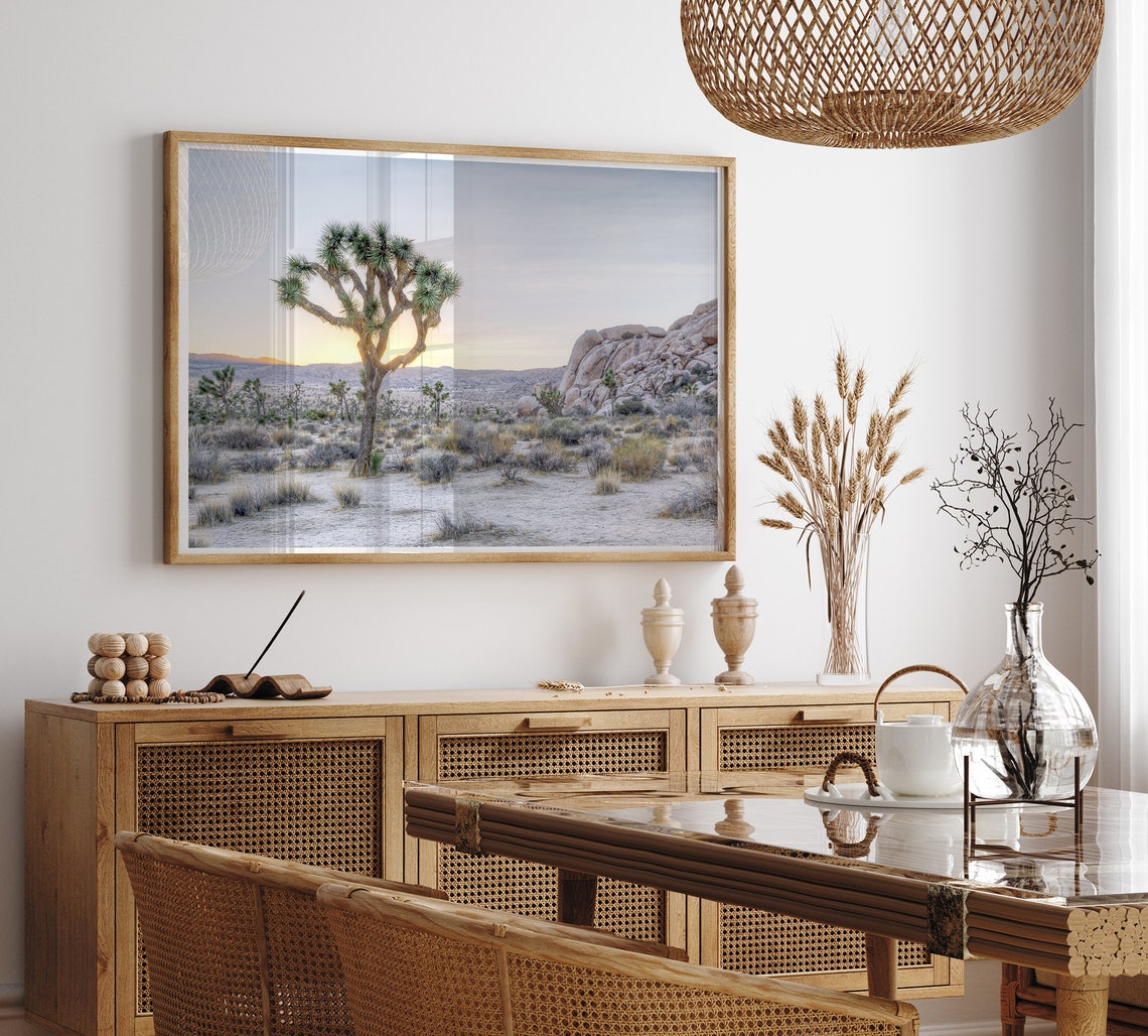 Joshua Tree Desert Sunset Golden Hour Rock Formations Nature Poster - Image 4