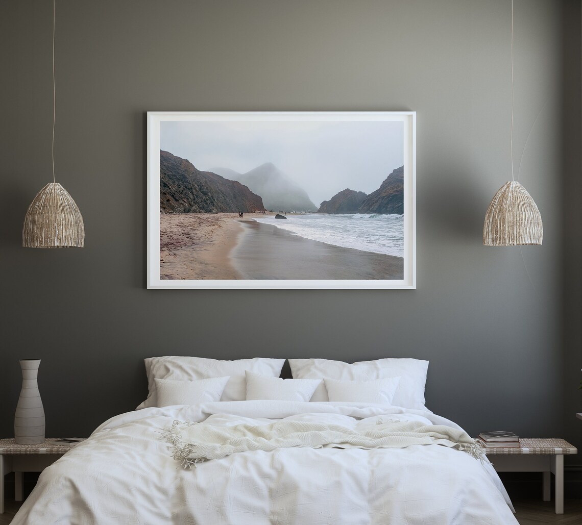 Pfeiffer Beach Purple Sand Cove Big Sur Moody Coastline Travel Poster - Image 5