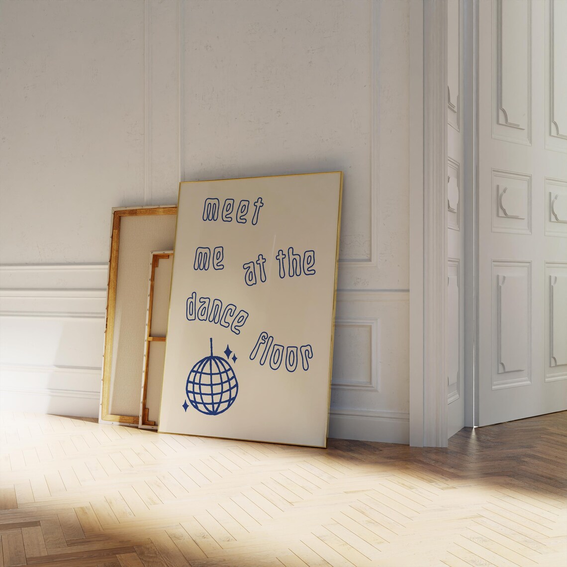 Meet Me At The Dance Floor Disco Ball Retro Party Wall Poster - Image 2