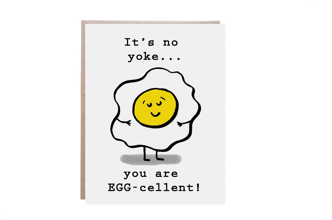 Good Egg Card You Are Egg Cellent Egg Pun Card You Are Excellent Funny Egg Card