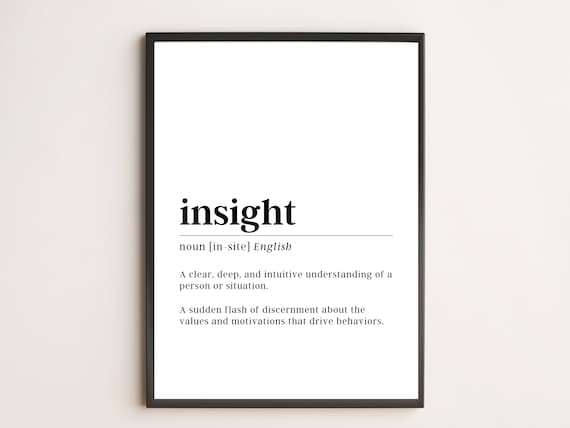 Insight Definition Print Motivational Wall Art
