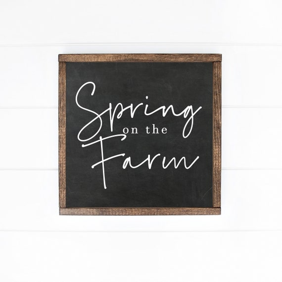 Farmhouse Spring Wall Decor On The Farm Sign Signs Art Prints Chalkboard