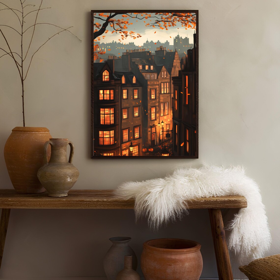 Edinburgh Illustration, Cozy Autumn Travel Print - Image 3