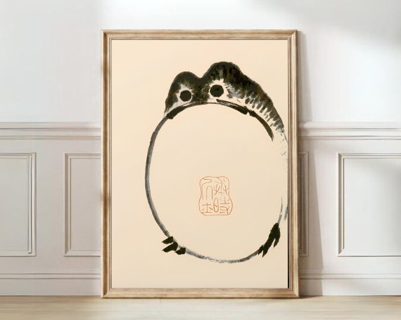 Japanese Frog Print Matsumoto Hoji Poster Frog Wall Art Vintage Print Frog Retro Art Print Funny Animal Art Printable Wall Art