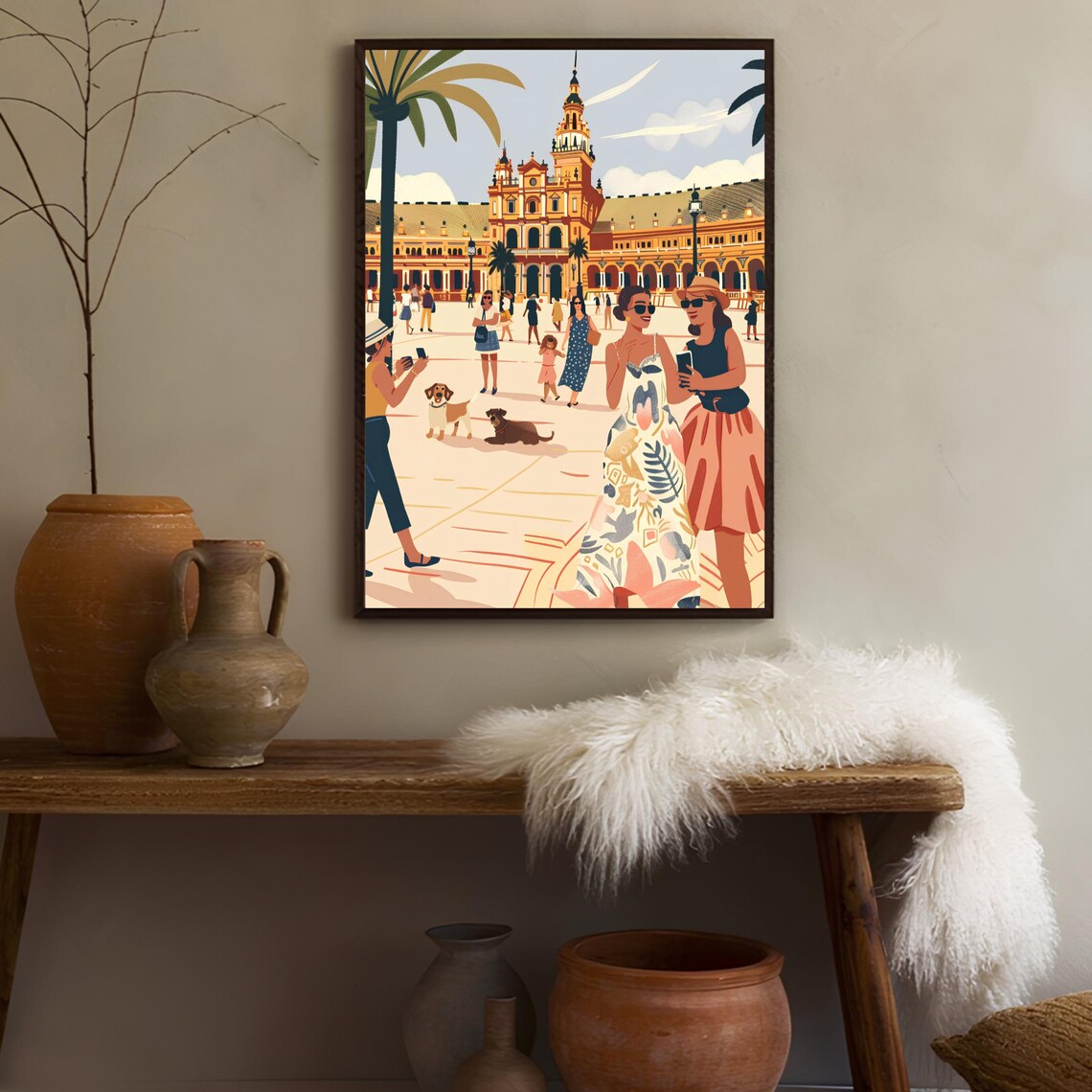 Seville Print Sevilla Illustration Spain Travel Poster Sevilla Poster Andalusia Print Seville Gift Andalusia Illustration Nursery Print - Image 2