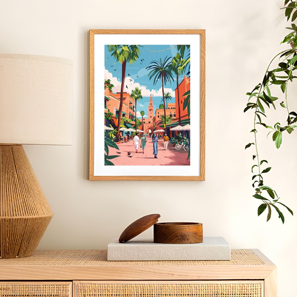 Morocco Travel Poster, Marrakech Illustration - Image 3
