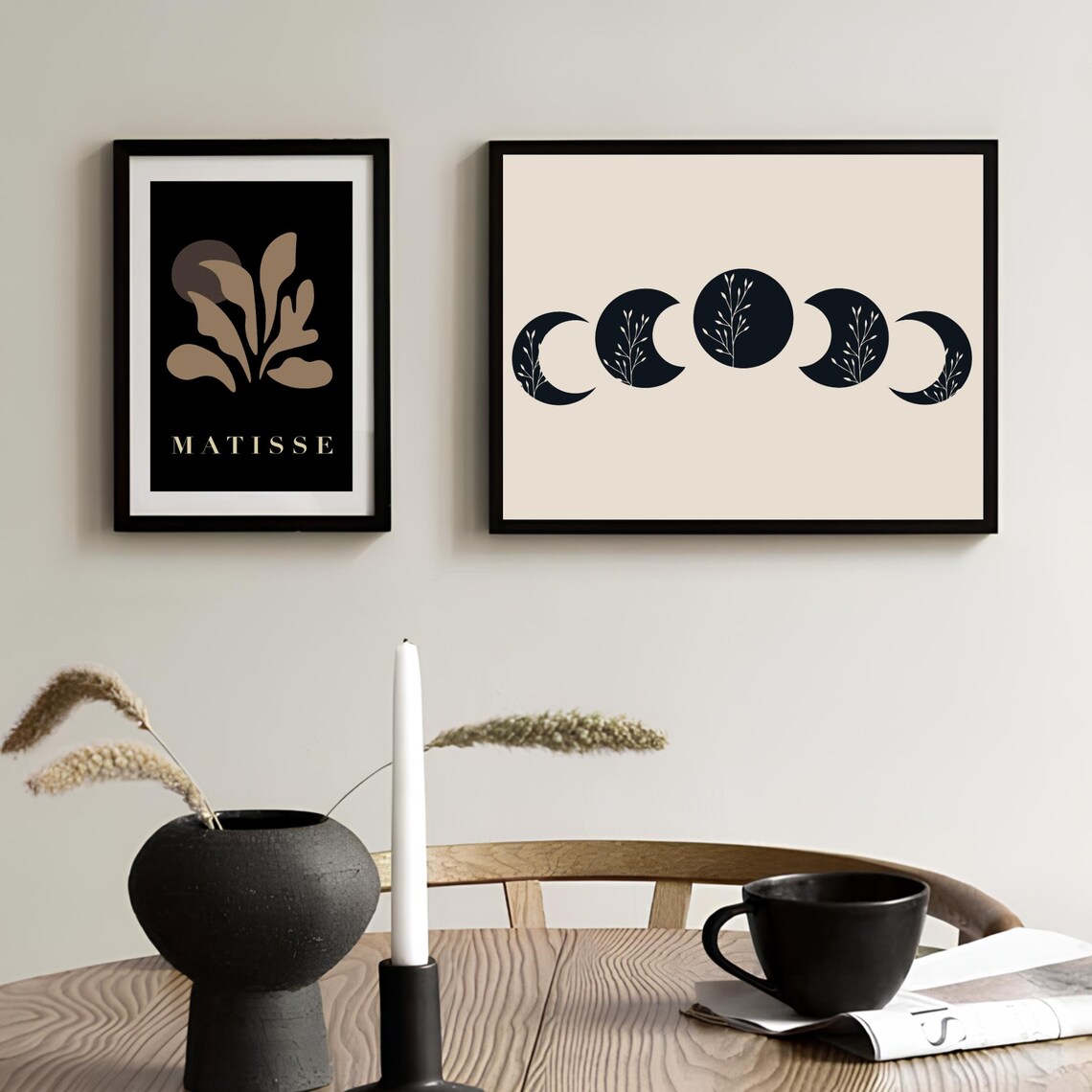 Moon Phases Minimalist Poster, Celestial Wall Art - Image 2
