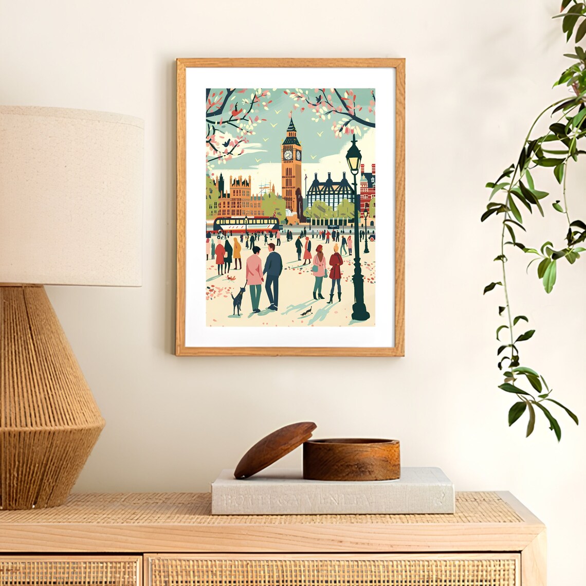 London Illustration Travel Poster, British Wall Art - Image 3