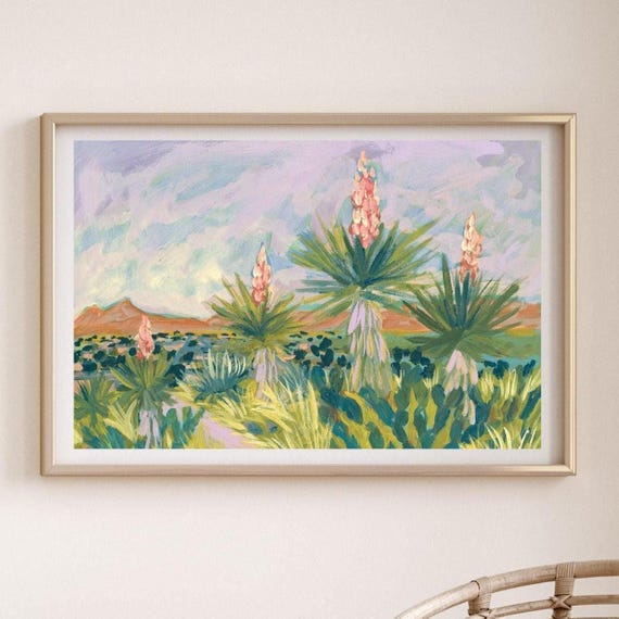 West Texas Yucca Art Print, Big Bend National Park