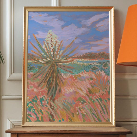 Davis Mountains Yucca Travel Poster, West Texas