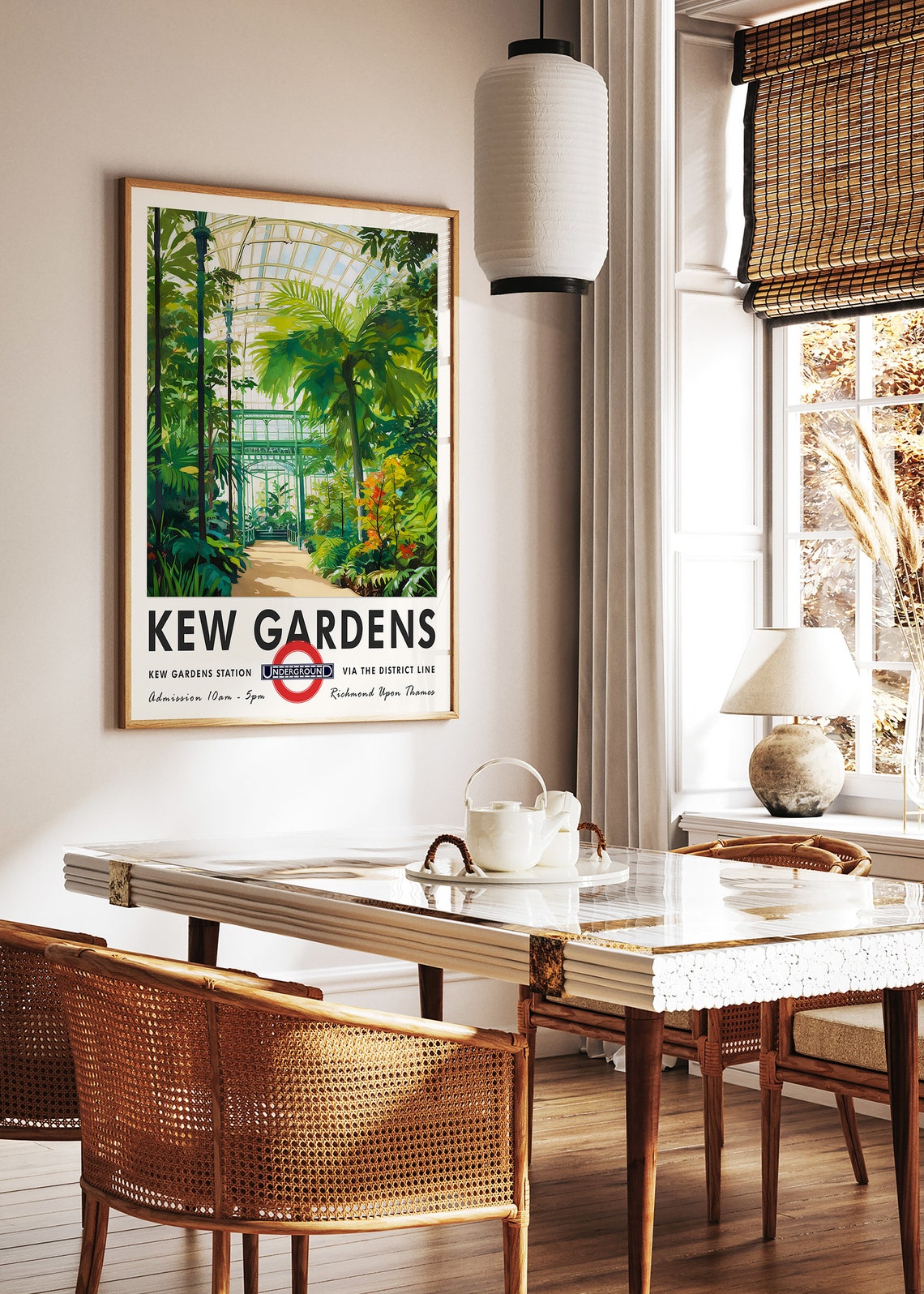 Kew Gardens Palm House District Line London Underground Poster - Image 3
