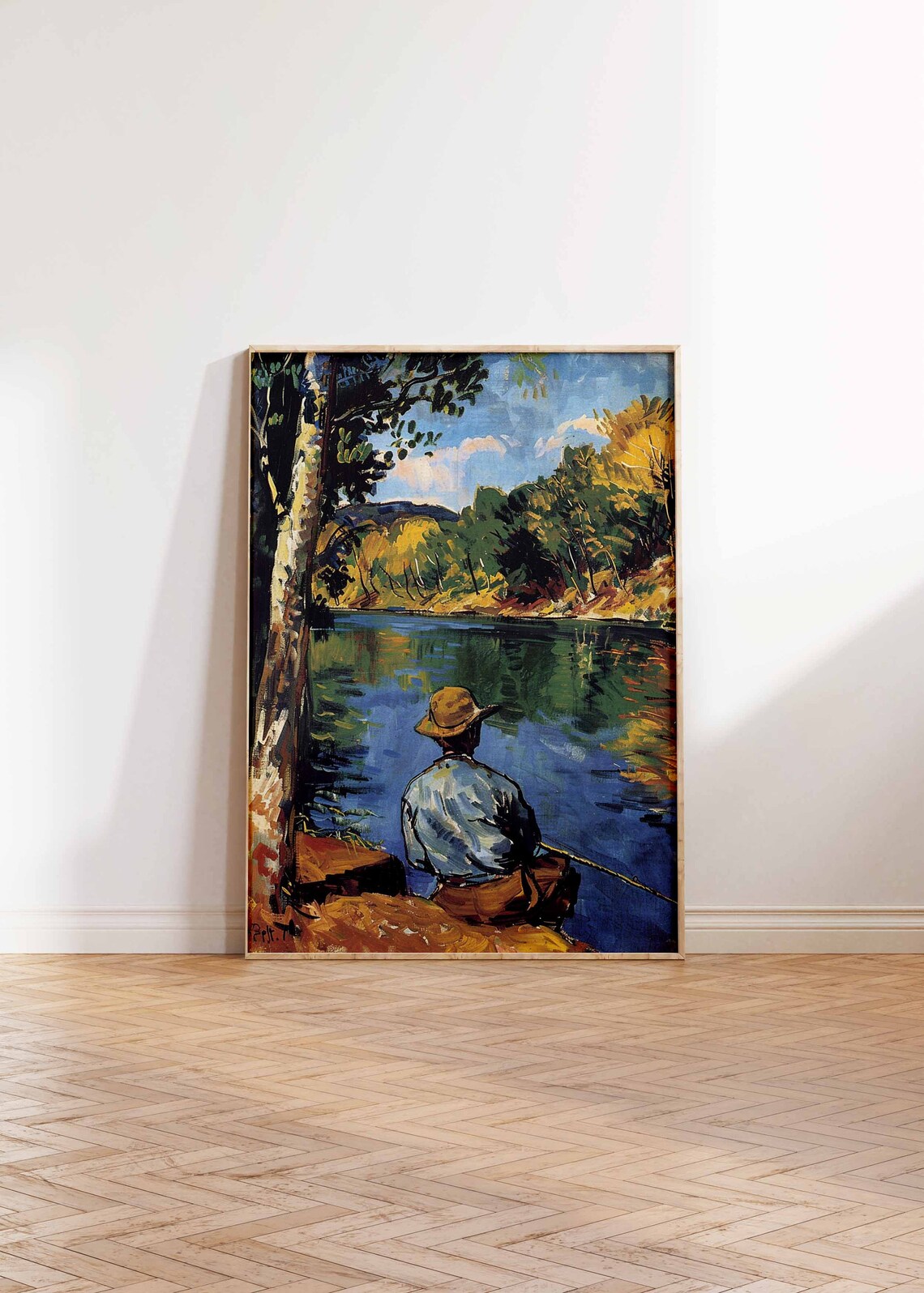 Fishing Poster Fishing Wall Art Gift For Fisherman Angling Art Floral Print Botanical Decor Outdoor Poster Adventure Poster - Image 3