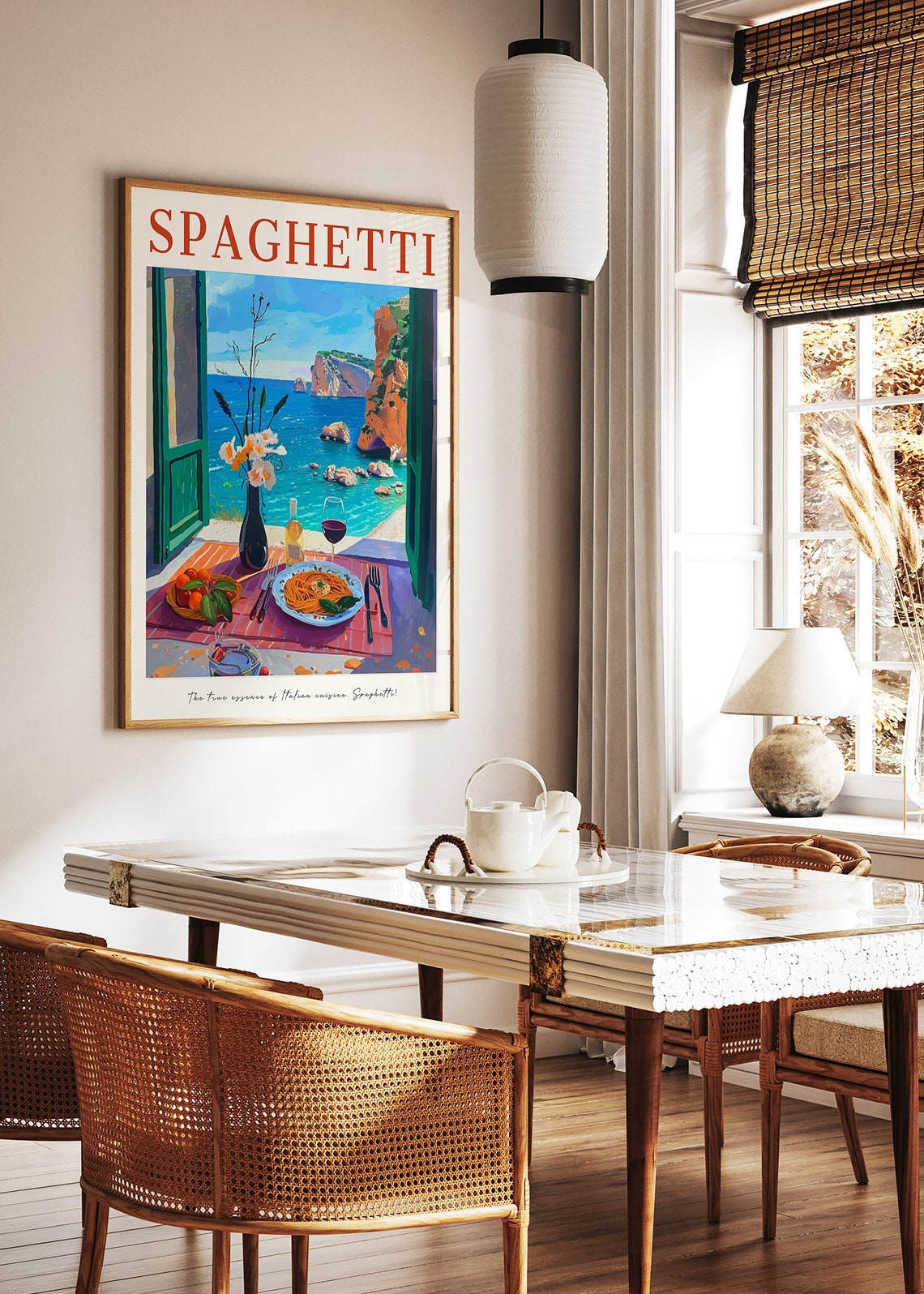 Food Print Spaghetti Poster Italian Food Art Pasta Art Vintage Food Print Food Drink Art Kitchen Decor Poster For Kitchen Cafe Art - Image 2