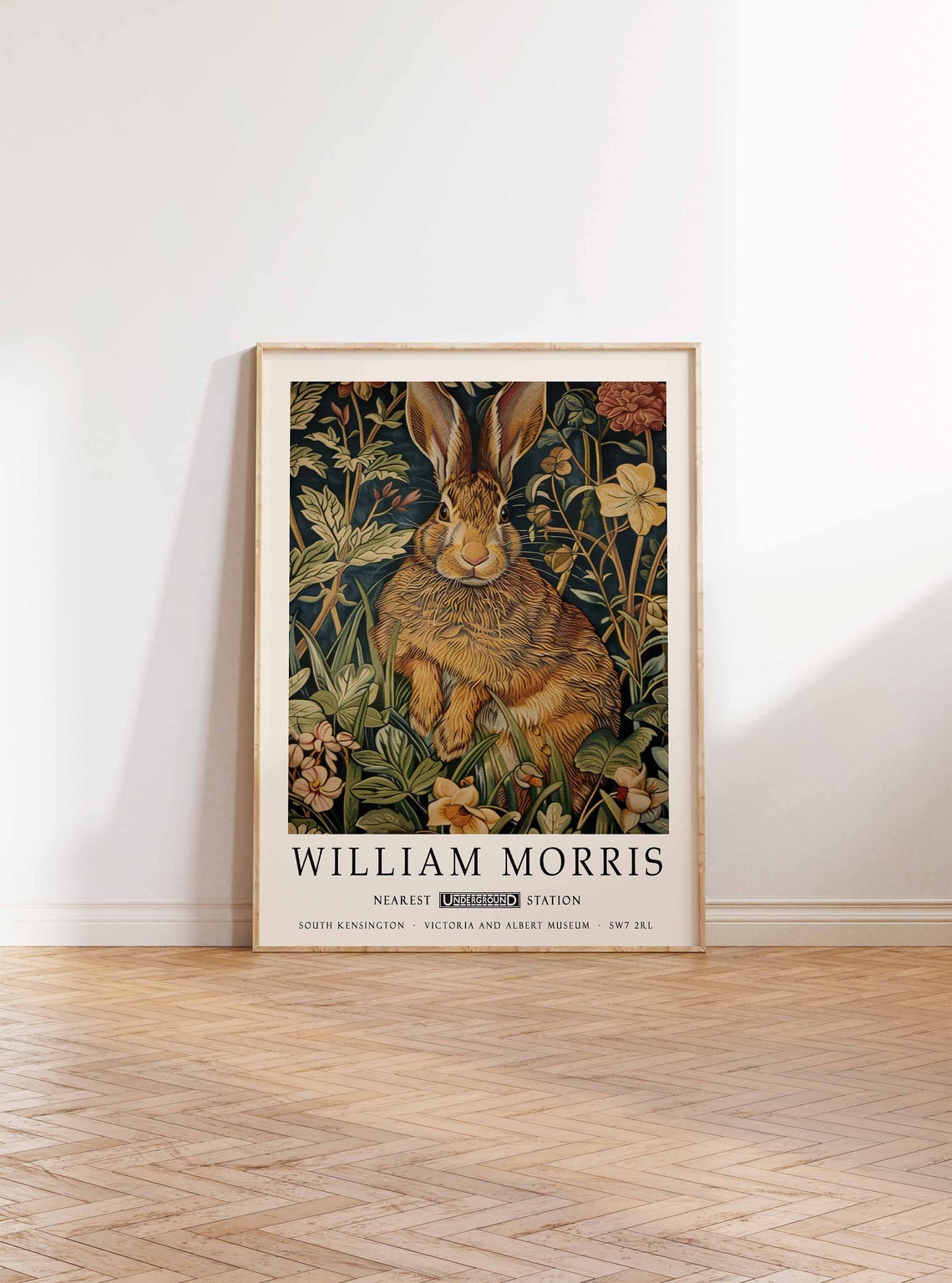 William Morris Hare Floral Meadow Underground Station Poster - Image 2